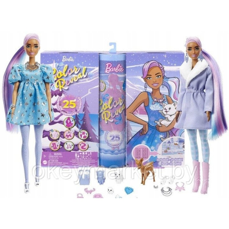 Адвент календарь Barbie Color Reveal HJD60