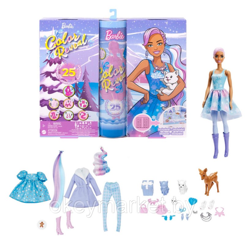 Адвент календарь Barbie Color Reveal HJD60