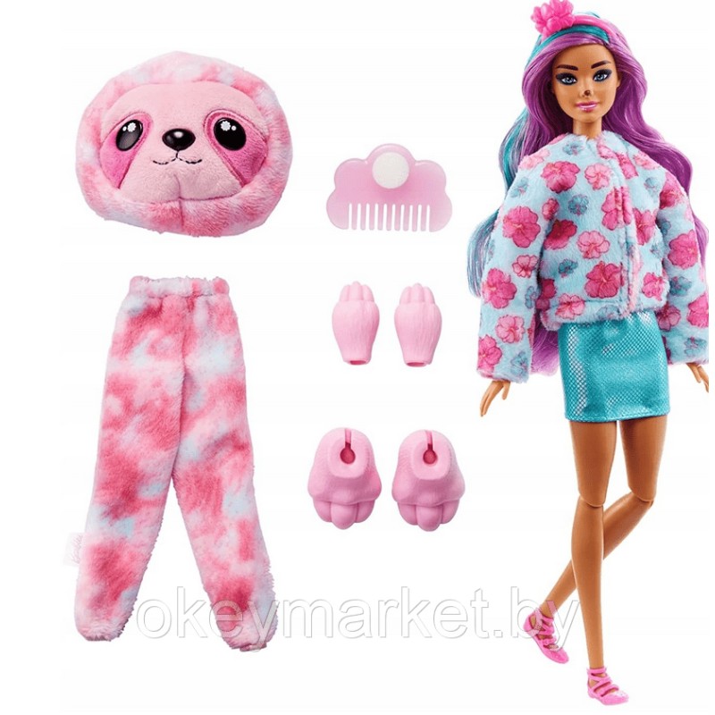 Кукла Barbie Cutie Reveal Ленивец HJL59