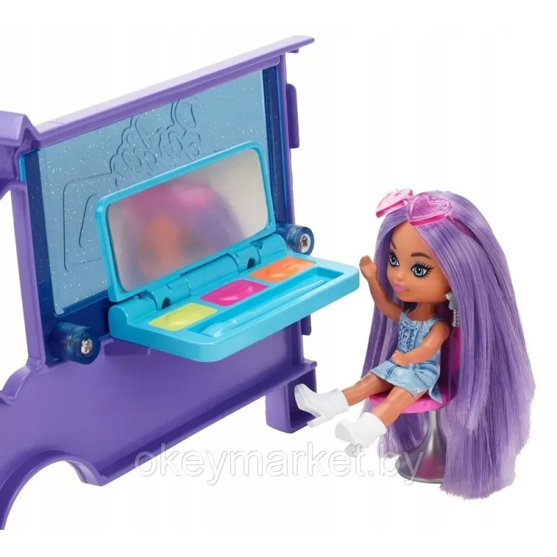 Игровой набор Mattel с куклой Barbie Extra Mini Minis Tour Bus - автобус для путешествий /HKF84