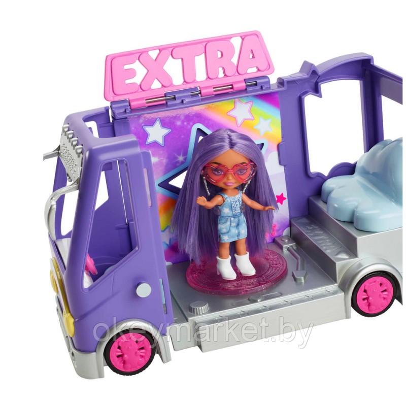 Игровой набор Mattel с куклой Barbie Extra Mini Minis Tour Bus - автобус для путешествий /HKF84