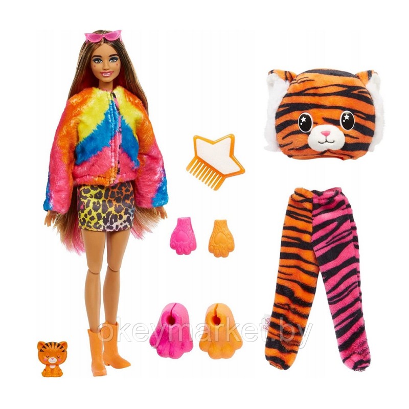 Кукла Barbie Cutie Reveal Тигр HKP99