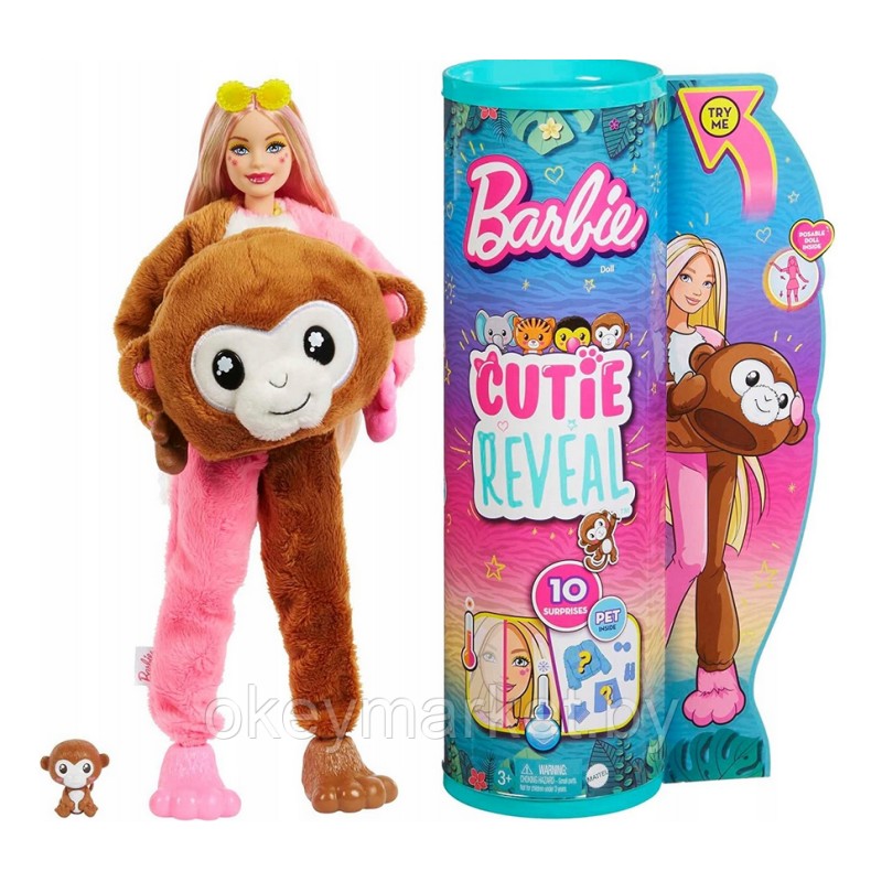 Кукла Barbie Cutie Reveal Обезьянка HKR01