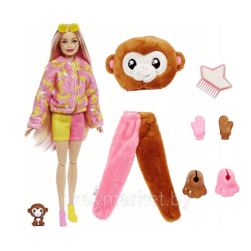 Кукла Barbie Cutie Reveal Обезьянка HKR01