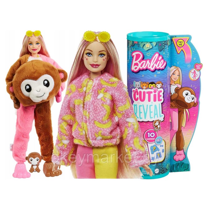 Кукла Barbie Cutie Reveal Обезьянка HKR01