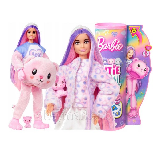 Кукла Barbie Cutie Reveal мишка Тедди HKR04