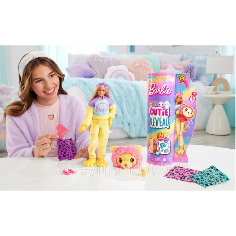 Кукла Barbie Cutie Reveal Лев HKR06