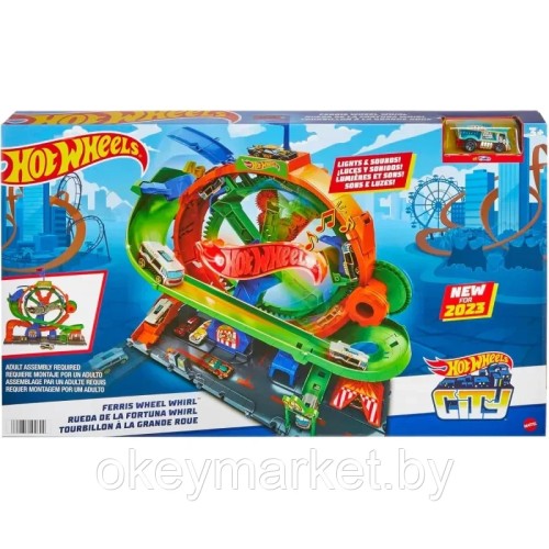 Игрушечный трек Hot Wheels Городское колесо обозрения Вихрь HKX46