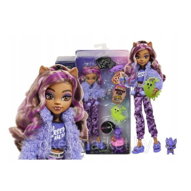 Кукла Monster High Пижамная вечеринка Клодин Вульф- Монстер Хай HKY67