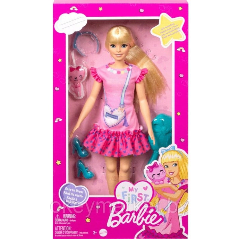 Кукла Barbie Моя первая Барби - Блондинка в розовом HLL19