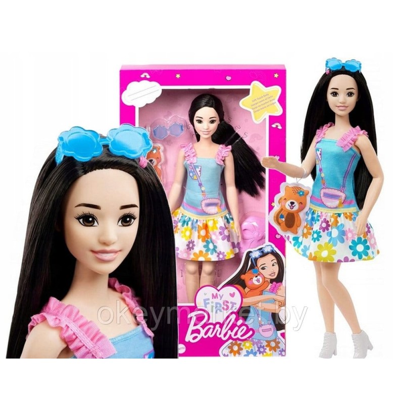 Кукла Barbie Моя первая Барби - Брюнетка с лисой HLL22