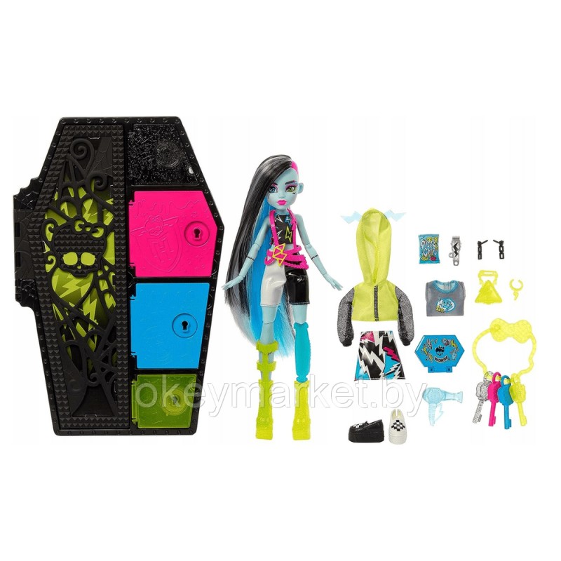 Кукла Mattel Monster High Neon Frights Фрэнки Штайн -Монстер Хай HNF79