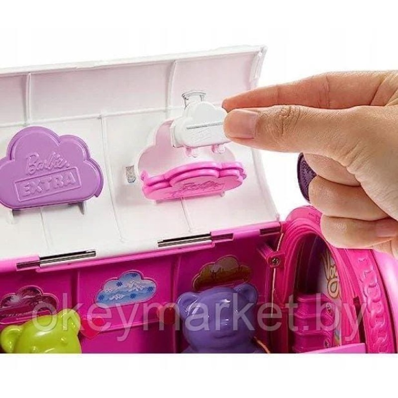 Игровой набор Барби Самолет Extra Fly с мини куклой и аксессуарами HPF72