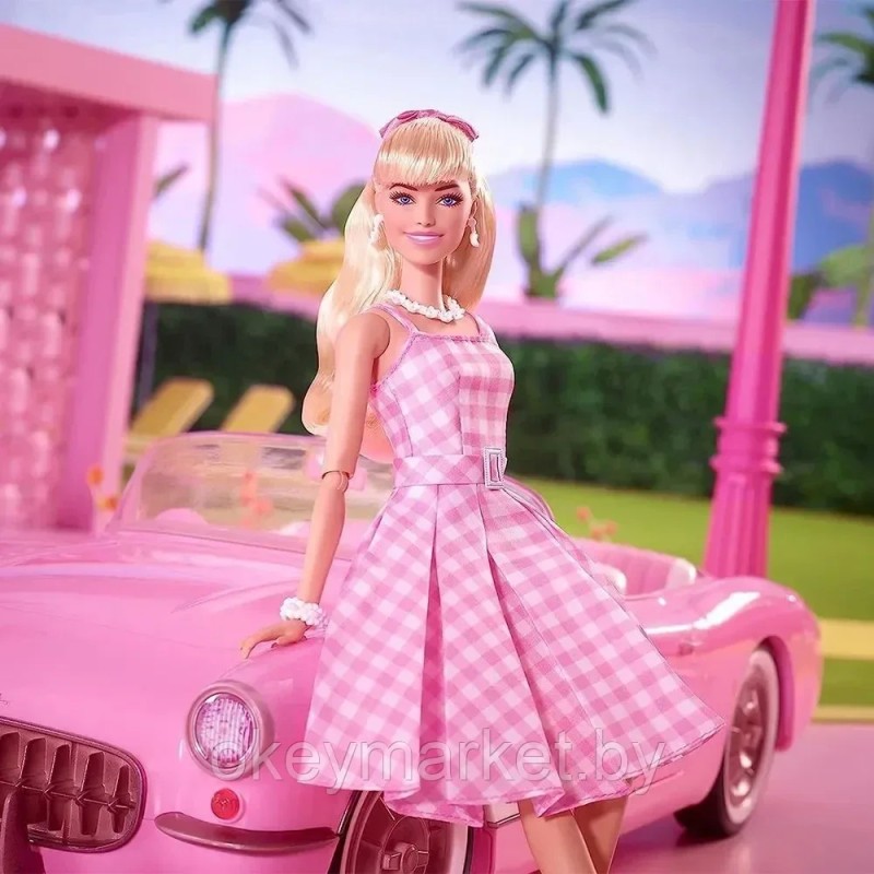 Кукла Barbie The Movie в клетчатом платье HPJ96