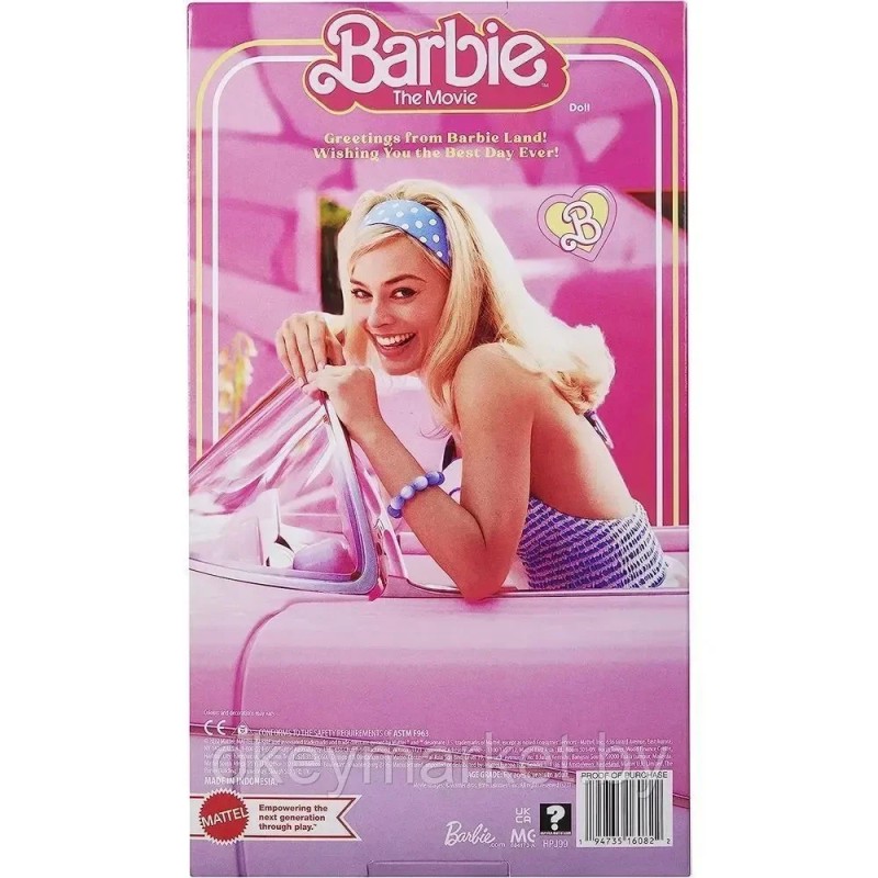 Кукла Barbie The Movie в клетчатом платье HPJ96