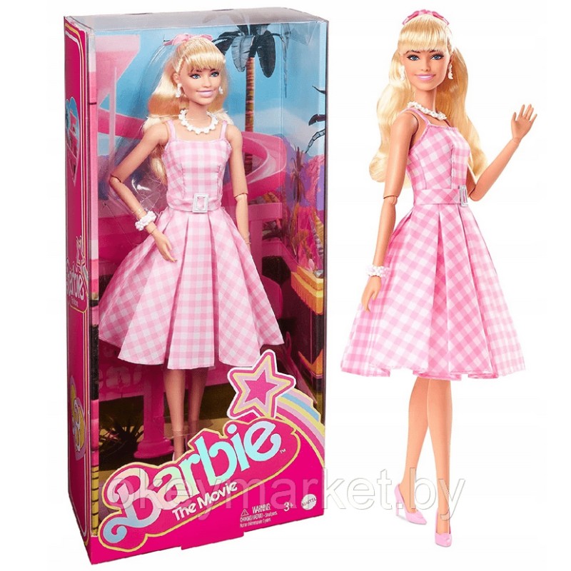 Кукла Barbie The Movie в клетчатом платье HPJ96