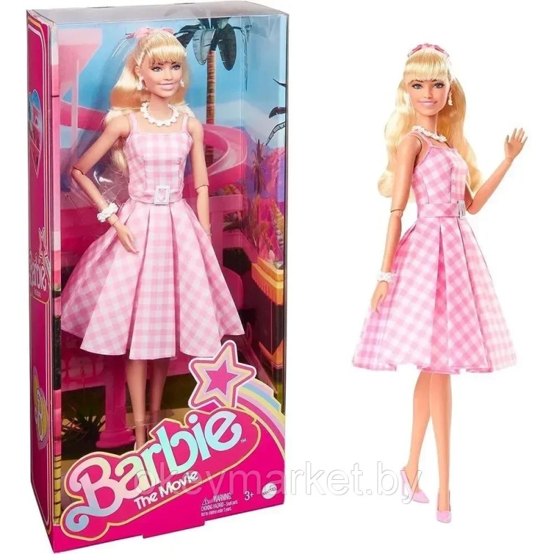 Кукла Barbie The Movie в клетчатом платье HPJ96