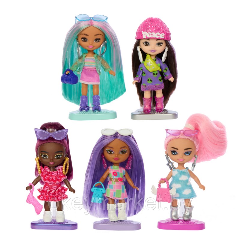 Набор кукол 5 шт Barbie Экстра Minis Fly Mini HPN09