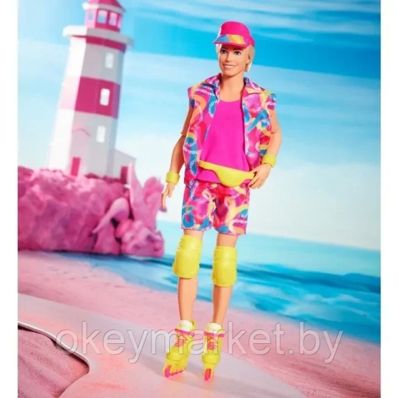 Кукла Barbie The Movie Кен на роликовых коньках HRF28