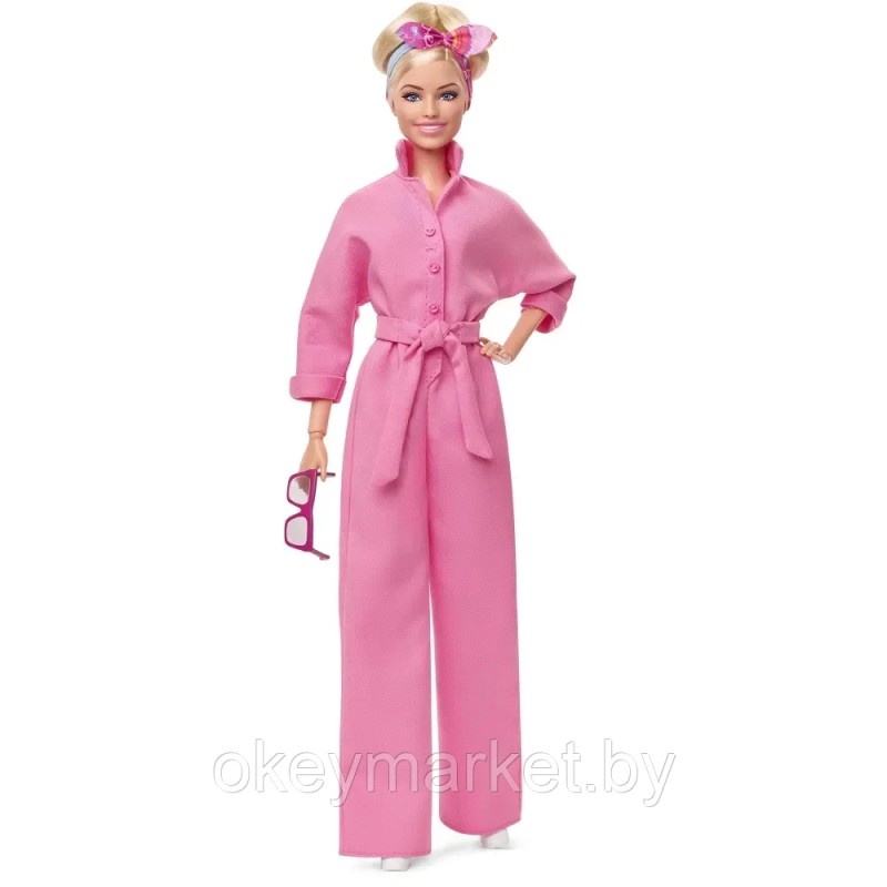 Кукла Barbie The Movie Марго Робби в розовом костюме HRF29