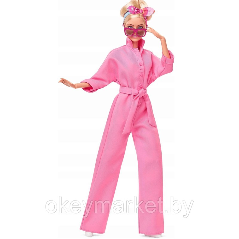 Кукла Barbie The Movie Марго Робби в розовом костюме HRF29