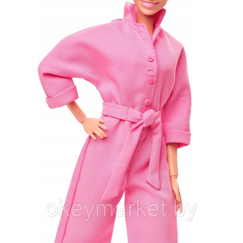 Кукла Barbie The Movie Марго Робби в розовом костюме HRF29