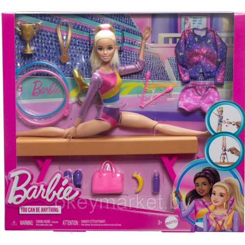 Кукла Barbie Гимнастка со спортивными аксессуарами HRG52