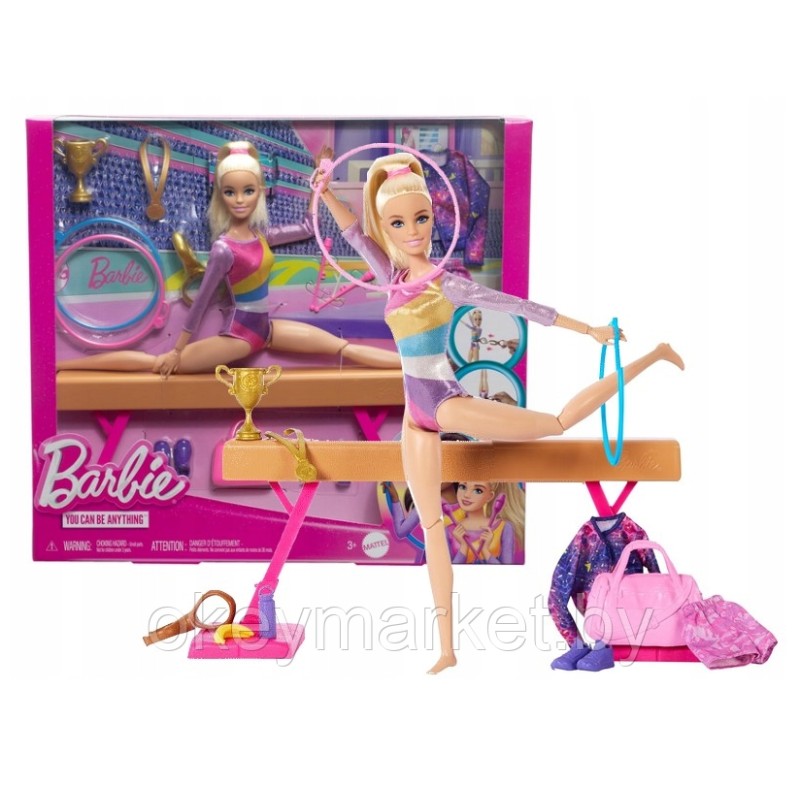 Кукла Barbie Гимнастка со спортивными аксессуарами HRG52