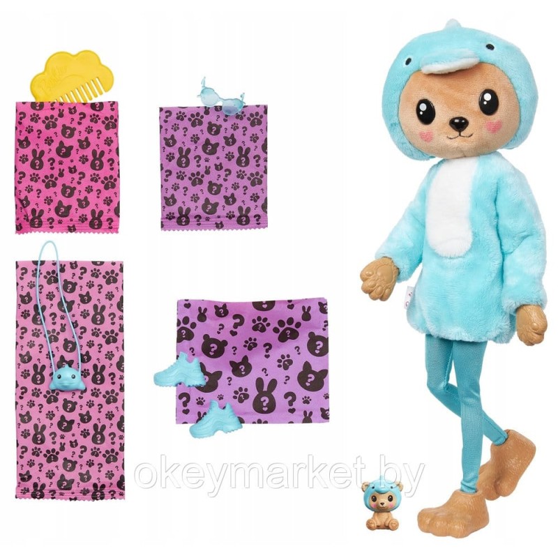Кукла Barbie Cutie Reveal Медведь-дельфин HRK25