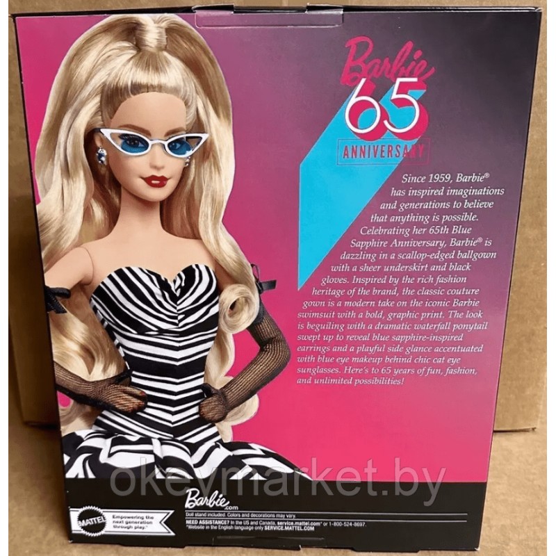 Коллекционная кукла Mattel Barbie Signature 65th Anniversary Блондинка HRM58
