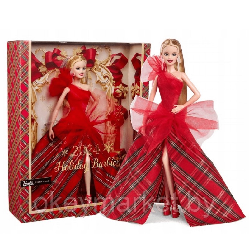 Коллекционная кукла Mattel Barbie Signature 2024 Holiday Blonde Doll HRM61
