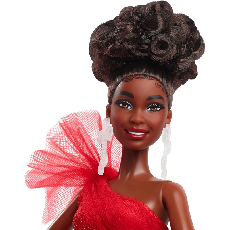 Кукла Mattel Barbie HRM62 Коллекционная кукла с каштановыми волосами в клетчатом платье