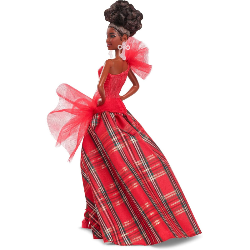 Кукла Mattel Barbie HRM62 Коллекционная кукла с каштановыми волосами в клетчатом платье
