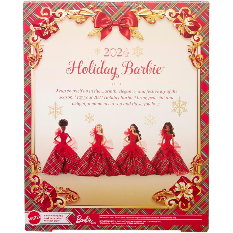 Кукла Mattel Barbie HRM62 Коллекционная кукла с каштановыми волосами в клетчатом платье