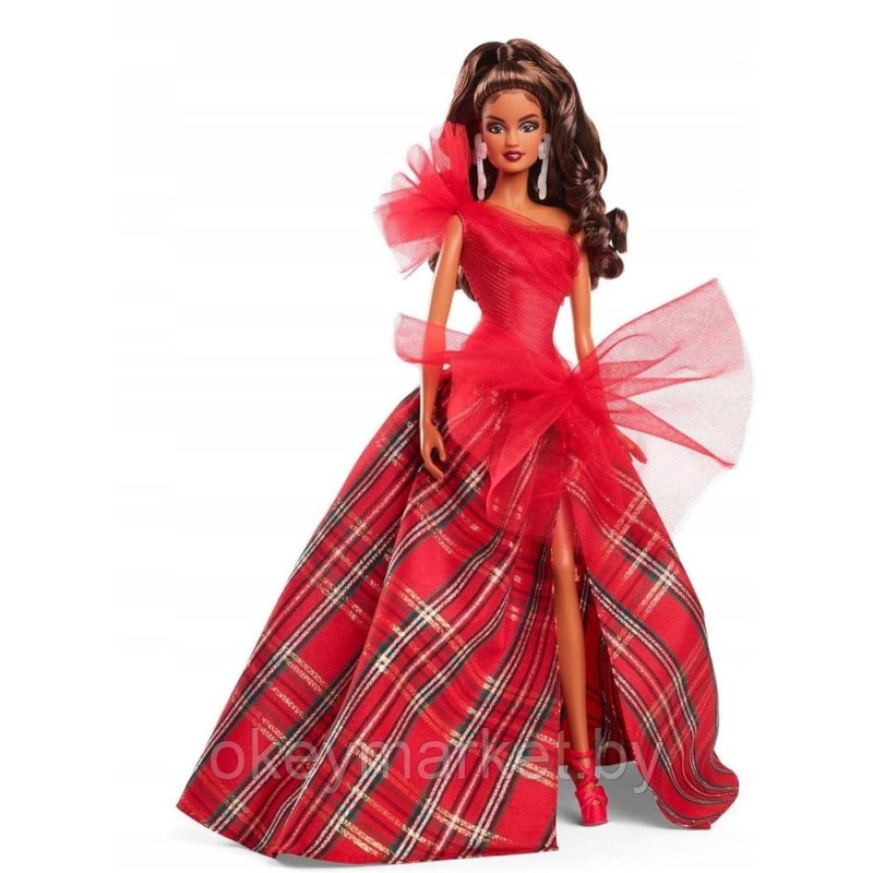 Коллекционная кукла Mattel Barbie Holiday Шатенка HRM63