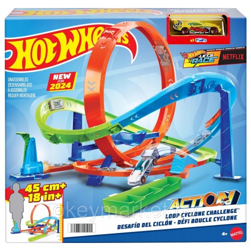 Игрушечный трек Hot Wheels Испытания петлей Циклона HTK16
