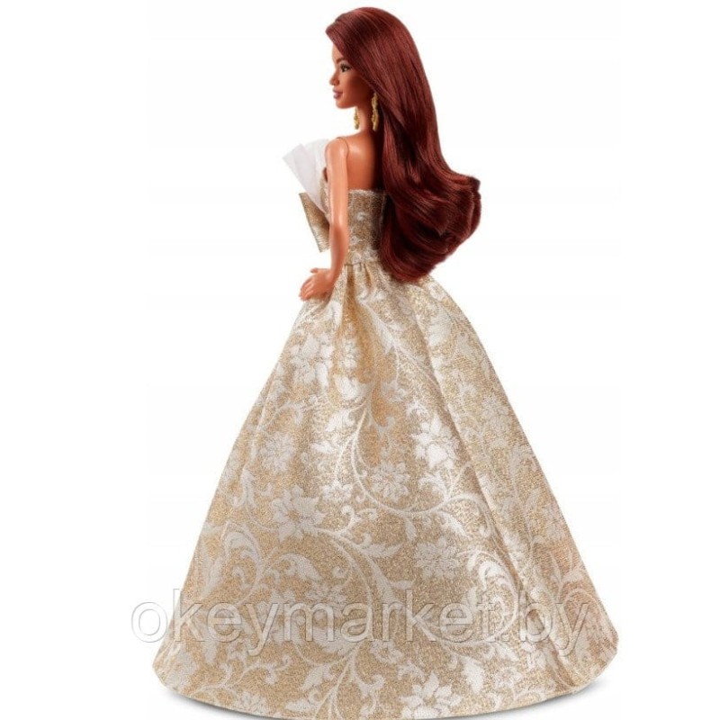 Коллекционная кукла Mattel Barbie Signature с каштановыми волосами в блестящем платье JBH97