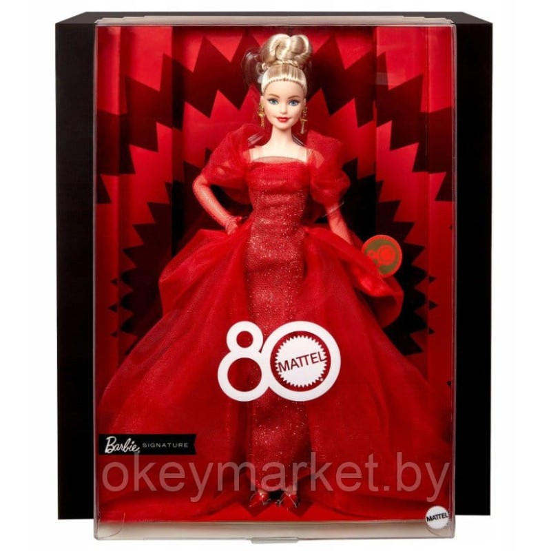 Коллекционная кукла Mattel Barbie Signature 80th Anniversary JBJ17
