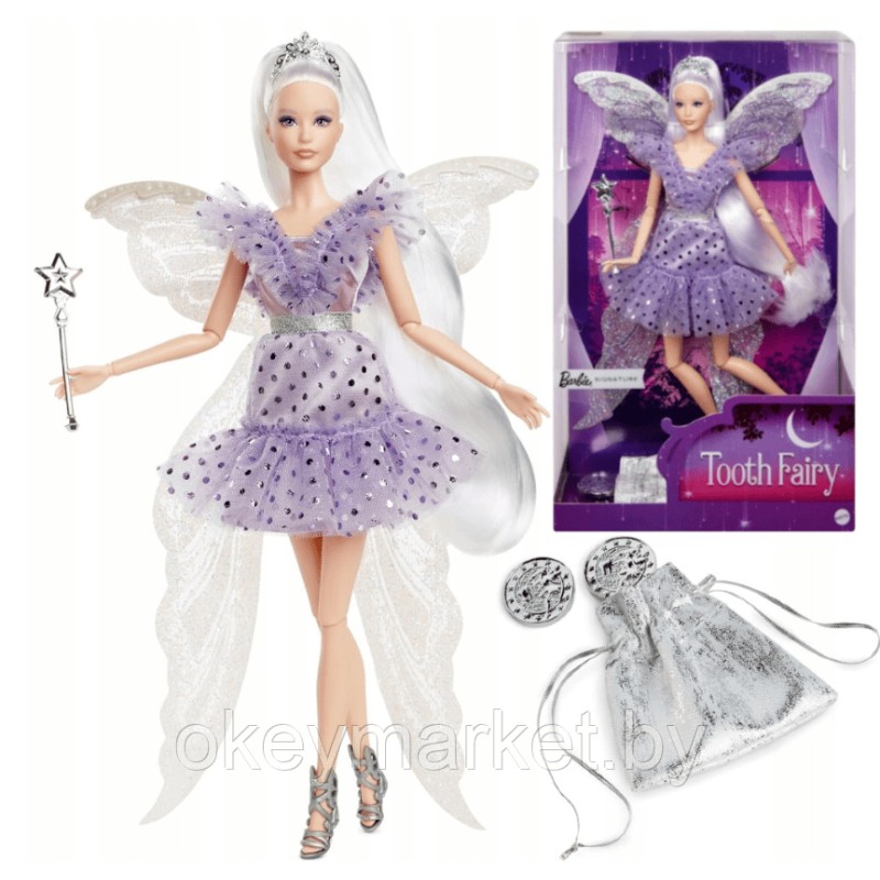 Коллекционная кукла Barbie Signature Tooth Fairy Doll - Кукла Барби Зубная Фея JCW43