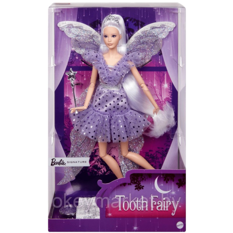 Коллекционная кукла Barbie Signature Tooth Fairy Doll - Кукла Барби Зубная Фея JCW43