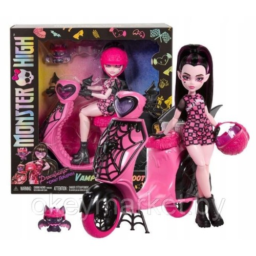 Игровой набор Монстр Хай Кукла Дракулаура и её питомец - Monster High JDR61