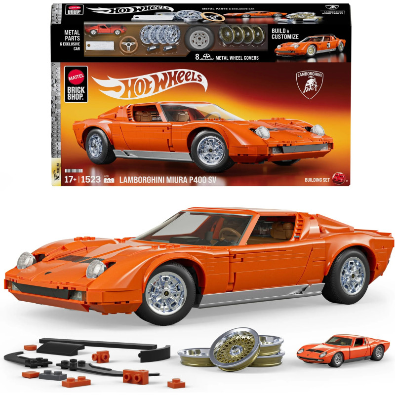 Mattel BRICK SHOP JHF61 HOT WHEELS Premium Series '71 Lamborghini Miura P400 SV