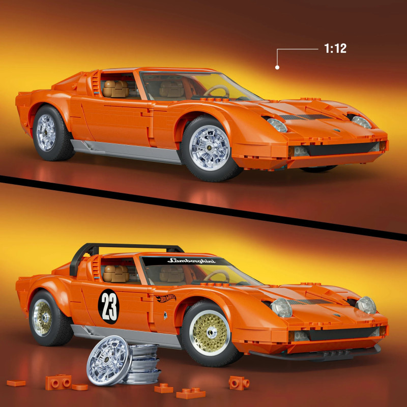 Mattel BRICK SHOP JHF61 HOT WHEELS Premium Series '71 Lamborghini Miura P400 SV