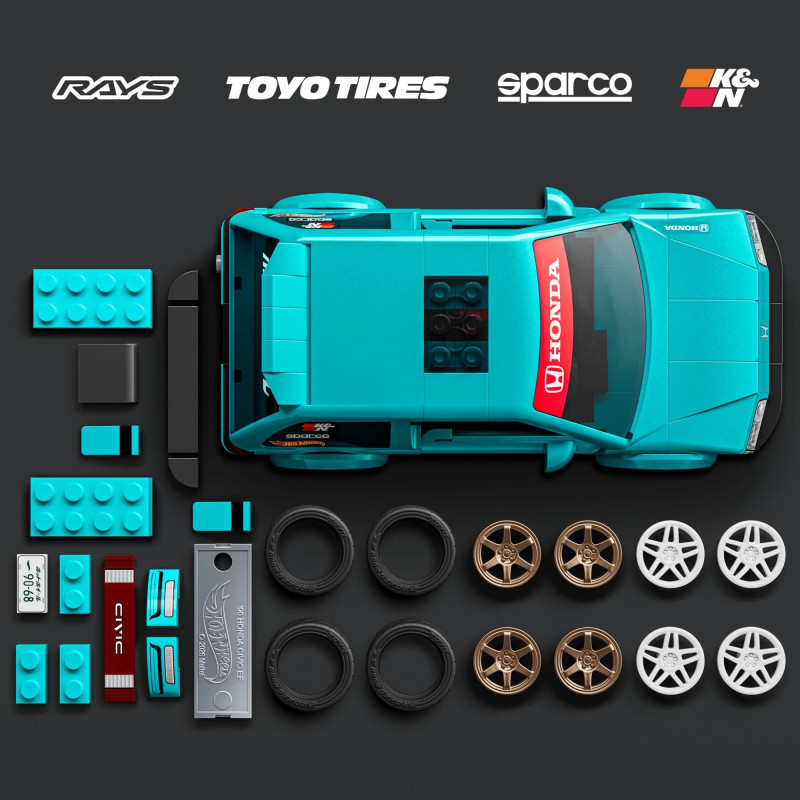 MATTEL BRICK SHOP HOT WHEELS JHF62 SPEED SERIES Custom 90 Хонда Civic