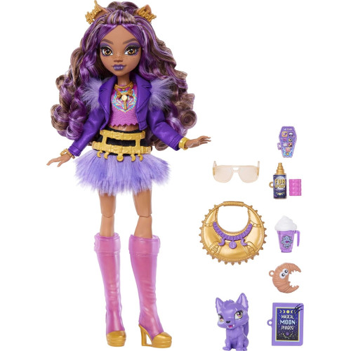 Кукла Monster High JHK30 Clawdeen Wolf G3 с питомцем Crescent