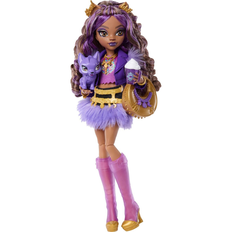 Кукла Monster High JHK30 Clawdeen Wolf G3 с питомцем Crescent