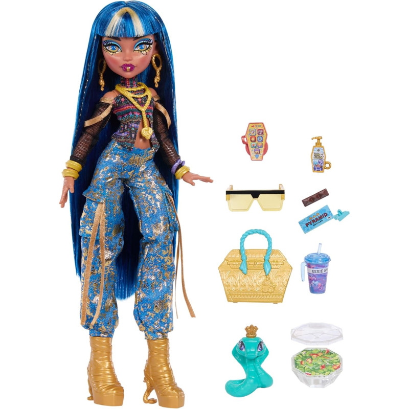 Кукла Monster High JHK32 Клео де Нил G3 с питомцем коброй