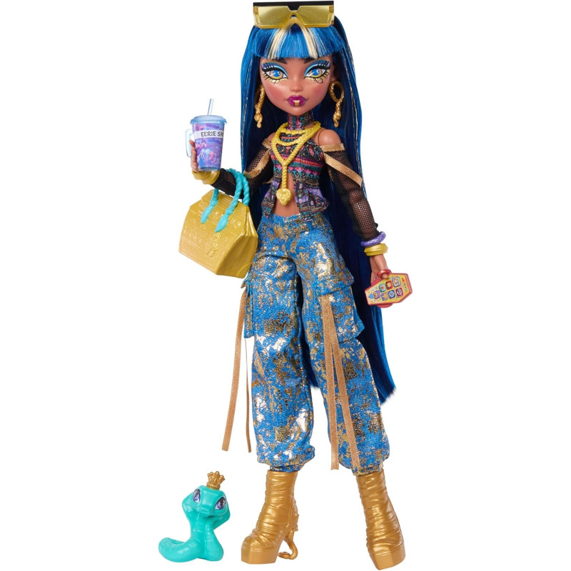 Кукла Monster High JHK32 Клео де Нил G3 с питомцем коброй
