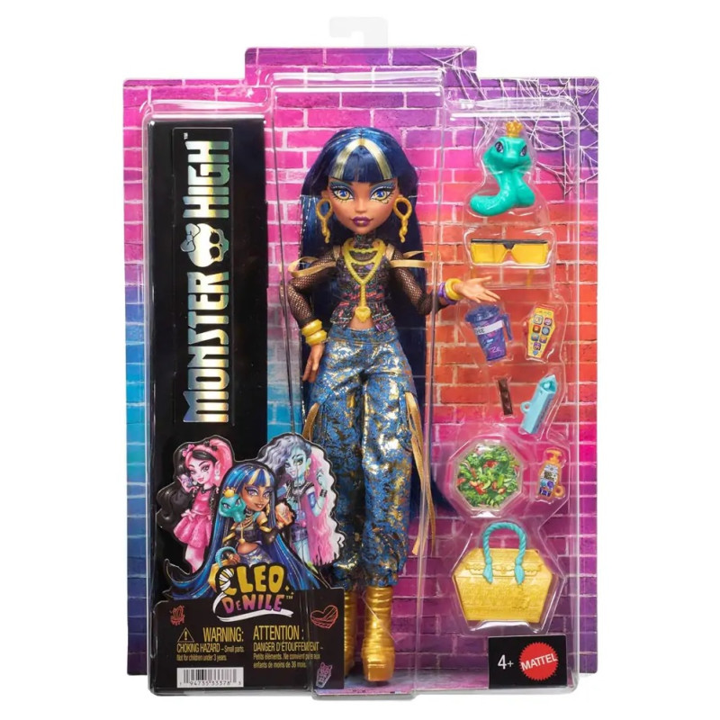 Кукла Monster High JHK32 Клео де Нил G3 с питомцем коброй