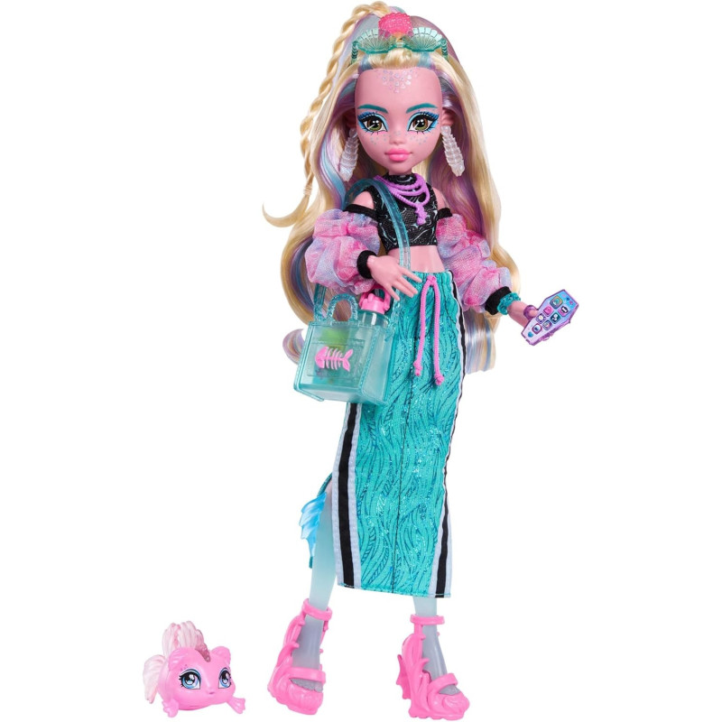 Кукла Monster High JHK33 Лагуна Блю G3 с рыбкой Нептуной
